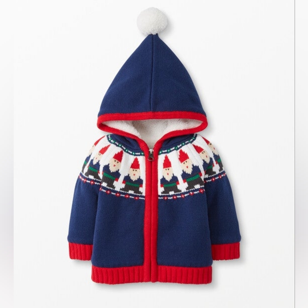 NWT Hanna Andersson Gnomes Red and White Baby Jacket